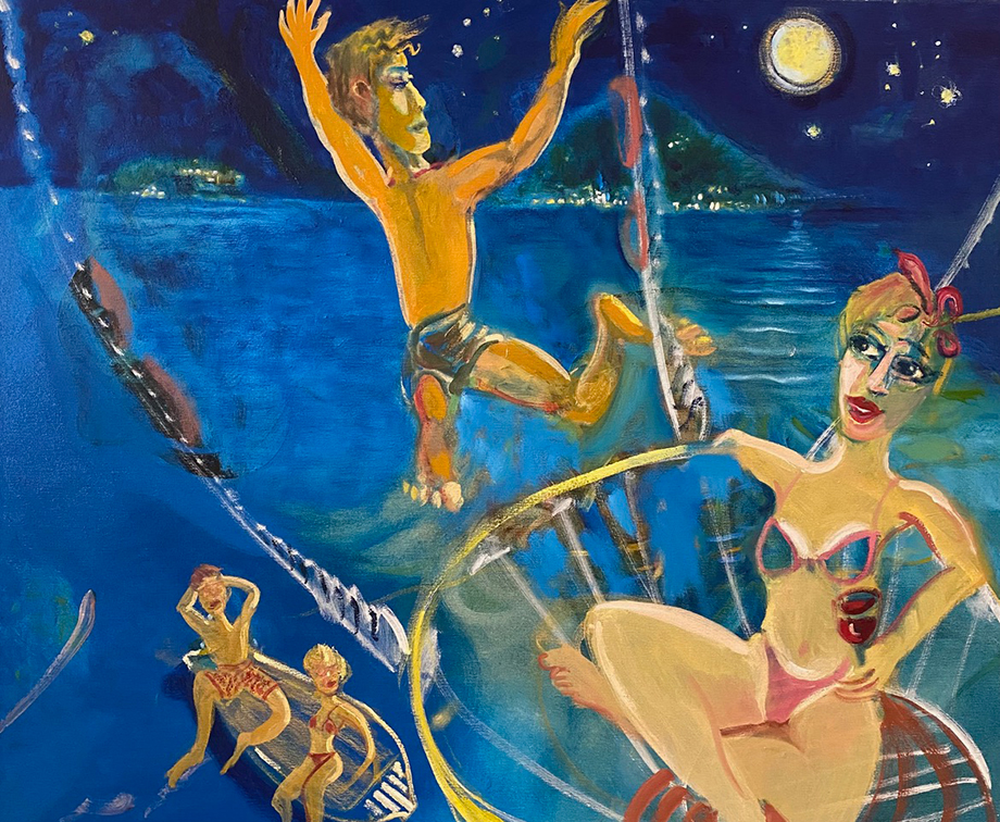 sydney painter dive troupe and red wine