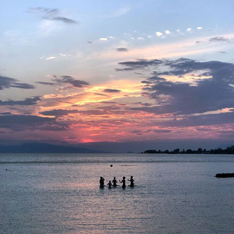 sunset peloponnese