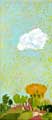 Cloud and DVD Shop painting